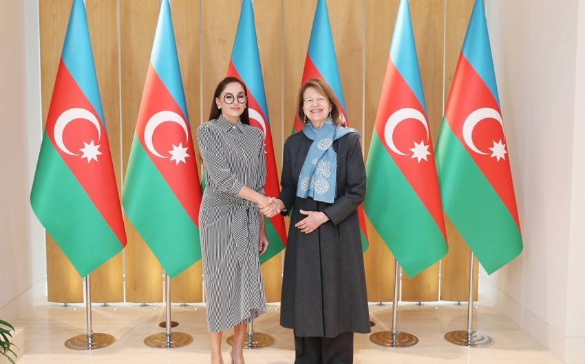 Mehriban Əliyeva Emma Nikolsonla görüşdü -FOTOLAR